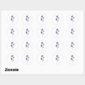 Autocollant de mariage Pansy Silhouette Study (Feuille)