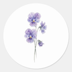 Autocollant de mariage Pansy Silhouette Study