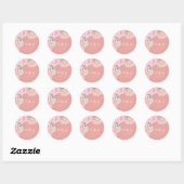 Autocollant de mariage Paon Pivoine (Feuille)