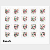 Autocollant de mariage personnalisable oiseaux d'a (Feuille)
