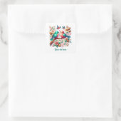 Autocollant de mariage personnalisable oiseaux d'a (Sac)