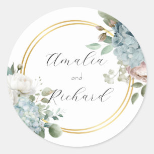Autocollant de mariage personnalisé à motif floral