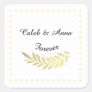 Autocollant de mariage personnalisé élégant