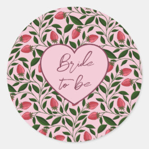 Autocollant de mariage personnalisé Rose Fruité Ro