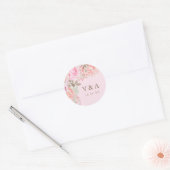 Autocollant de mariage Pivoine rose (Enveloppe)