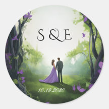 Autocollant de mariage pour jardin enchanté fantai