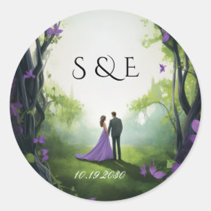 Autocollant de mariage pour jardin enchanté fantai