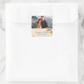 Autocollant de mariage pour Maple Leaf Orange Aqua (Sac)