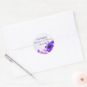 Autocollant de Mariage romantique violet Rose (Enveloppe)