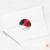 Autocollant de mariage Roses Rouges (Enveloppe)