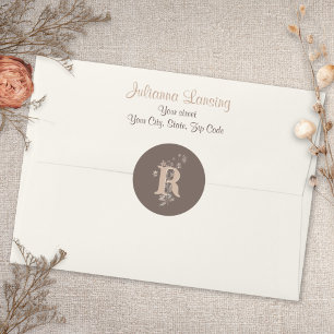 Autocollant de mariage Rustique Bohème Fleurs sauv