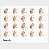 Autocollant de mariage rustique d'automne (Feuille)