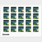 Autocollant de mariage rustique de nuit + Pot Maso (Feuille)