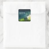 Autocollant de mariage rustique de nuit + Pot Maso (Sac)