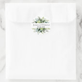 Autocollant de mariage rustique vert Étiquette d'e (Sac)