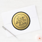 Autocollant de mariage SAVE THE DATE en feuille do (Enveloppe)