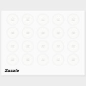 Autocollant de mariage simple élégant (Feuille)