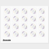Autocollant de mariage simple | juste marié (Feuille)