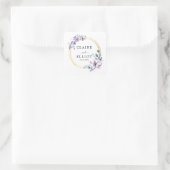 Autocollant de mariage simple | juste marié (Sac)
