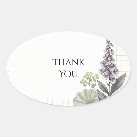 Autocollant de mariage Tartan Thistle Violet (Devant)