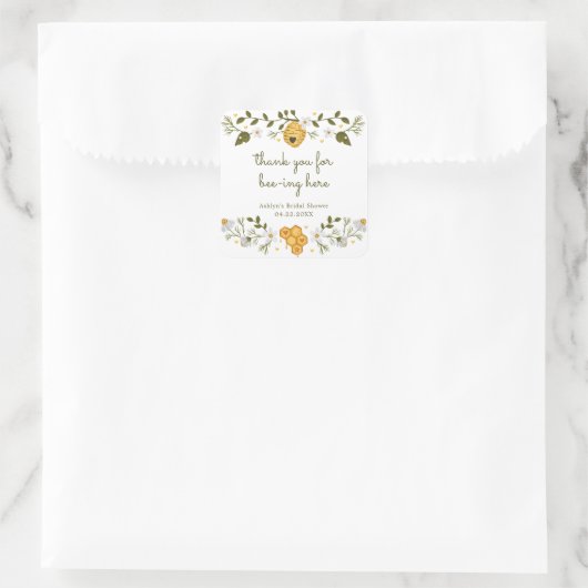 Autocollant de mariage thème abeille (Sac)