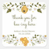 Autocollant de mariage thème abeille (Devant)