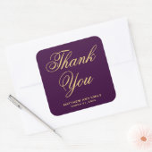 Autocollant de mariage violet et or (Enveloppe)