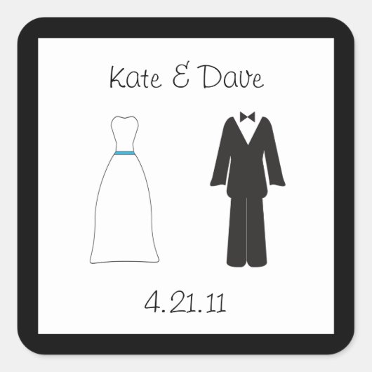 Autocollant de mariée et de chambre (Devant)