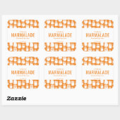 Autocollant de marmelade d'orange maison (Feuille)