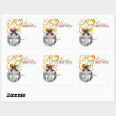 Autocollant de marqueur de cadeau de Noël Jingle B (Feuille)