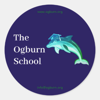 Autocollant de mascotte de l'école Ogburn bleu fon