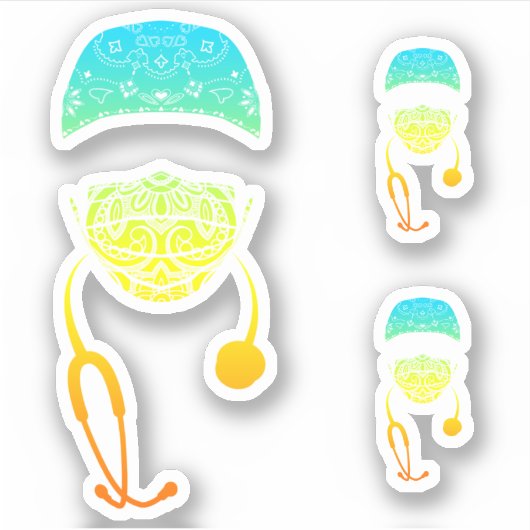 autocollant de masque cachemire (Devant)