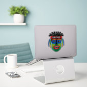 Autocollant de masque tribal ethnique (Ordinateur portable sur le bureau)