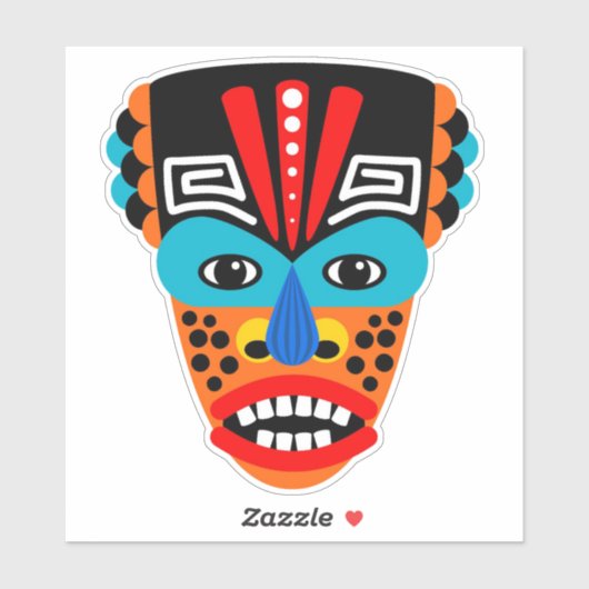 Autocollant de masque tribal ethnique (Feuille)