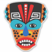 Autocollant de masque tribal ethnique (Devant)