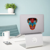 Autocollant de masque tribal ethnique (Ordinateur portable sur le bureau)