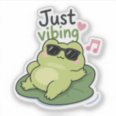 Autocollant de Mème Grenouille Introverti – Simple (Devant)