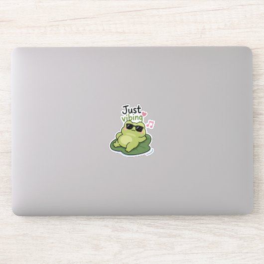 Autocollant de Mème Grenouille Introverti – Simple (Ordinateur)