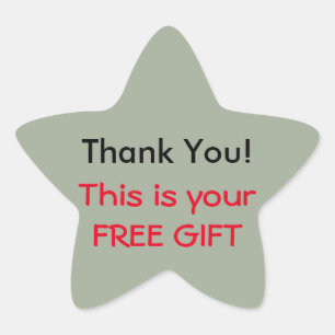 Autocollant de Merci (cadeau libre)