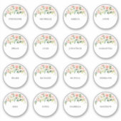 Autocollant de Merci de nom d'invité mariage perso (Devant)