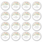 Autocollant de Merci de nom d'invité mariage perso (Devant)