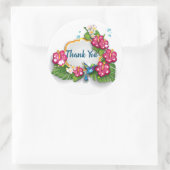 Autocollant de Merci d'été tropical floral (Sac)