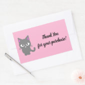 Autocollant de Merci rose personnalisable avec cha (Enveloppe)