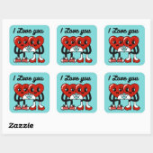 Autocollant de message d'amour classique – Concept (Feuille)