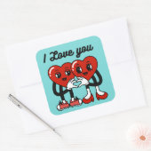 Autocollant de message d'amour classique – Concept (Enveloppe)