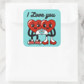 Autocollant de message d'amour classique – Concept (Sac)
