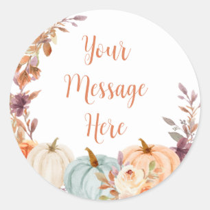 Autocollant de message personnalisé Fleurs de citr
