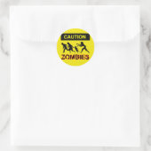 Autocollant de mise en garde Zombies (Sac)