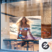 Autocollant de mode personnalisé pour fenêtre (Fenêtre de café)