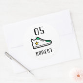 Autocollant de modèle de nom et de numéro personna (Enveloppe)